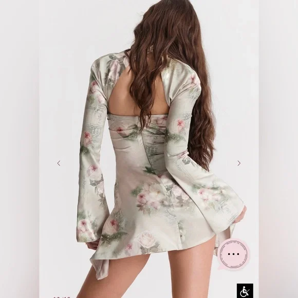 House of CB Toira Floral Draped Corset Dress NWOT - Picture 9 of 10